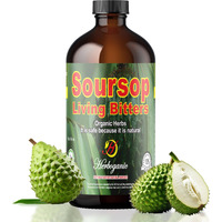 Herboganic Soursop Bitters Liquid | Natural Living Bitters For Overall Wellness 16 Oz | Soursop Bitters