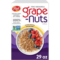 Grape Nuts Original Breakfast Cereal, Crunchy Whole Grain Wheat And Barley Cereal, Non-Gmo Project Verified, 29 Oz Box (Pack Of 10)