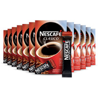 Nescafe Clasico, Dark Roast Instant Coffee, 12 Boxes (84 Packets)