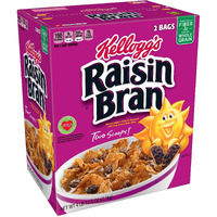 Kellogg's Raisin Bran, Breakfast Cereal, Original, Excellent Source Of Fiber, 76.5 Oz Box (2 Bags)