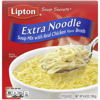Lipton Soup Secrets Instant Soup Mix For A Warm Bowl Of Soup Extra Noodle Soup Made With Real Chicken Broth Flavor 4.9 Oz 2 Ct, Pack Of 12