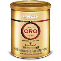 Lavazza Qualita Oro Ground Coffee Blend, Medium Roast, Authentic Italian, Non Gmo, Blended And Roated In Italy, Full Bodied Medium Roast With Sweet, Aromatic Flavor, 8.8 Oz (Pack Of 6) Package May Vary