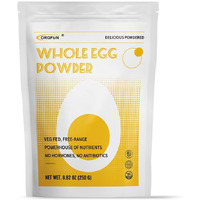 Orgfun Whole Eggs Powder, Just One Ingredient, Pasteurized Made In Usa Great For Baking , 8.82 Oz