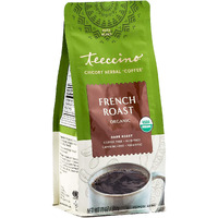 Teeccino French Roast Chicory Coffee Alternative - Ground Herbal Coffee Thats Prebiotic, Caffeine-Free & Acid Free, Dark Roast, 11 Ounce