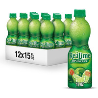 Realime 100 Percent Lime Juice, 15 Fl Oz Bottles (Pack Of 12)