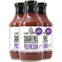 G Hughes Sugar Free, Polynesian Sauce - Sugar Free Dipping Sauce, G Hughes Sugar Free Sauces, Gluten-Free Bbq Sauce, Low Carb Sauce, Vegetarian Sauces, G Hughes Bbq Sauces- 18 Oz (3-Pack)