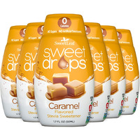 Sweetleaf Sweet Drops Caramel Stevia Liquid Sweetener - Flavor Foods, Keto Coffee With Sugar Free, 0 Calorie, Non-Glycemic Response Sweetleaf Stevia Drops, 1.7 Fl Oz Ea (Pack Of 6)