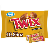 Twix Fun Size Caramel Cookie Chocolate Candy Bars - 10.83 Oz Bulk Candy Bag