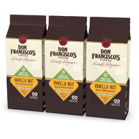 Don Francisco's Decaf Vanilla Nut Flavored Ground Coffee, 100% Arabica - 3 X 12 Ounce Bags