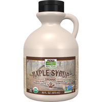 Now Foods, Certified Organic Maple Syrup, Grade A Dark Color, Certified Non-Gmo, Pure, Robust Taste, 16-Ounce