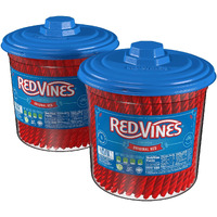 Red Vines Licorice, Original Red Flavor, Soft & Chewy Candy Twists, 56 Ounce Jar (Pack Of 2)