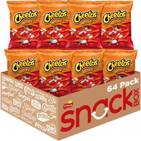 Cheetos Cheese Flavored Snacks, Crunchy, 2 Ounce (Pack Of 64)