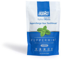 Epic Xylitol Mints - Sugar Free & Aspartame Free Mints Sweetened W/Xylitol For Dry Mouth & Gum Health (Cinnamon, 1000-Piece Bag, 1 Bag) (1000 Count (Pack Of 1), Peppermint)
