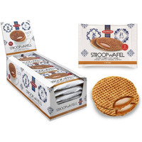 Daelmans Stroopwafels, Dutch Waffles Soft Toasted, Caramel, Office Snack, Jumbo Size, Kosher Dairy, Authentic Made In Holland, 18 2-Pack Stroopwafels Per Box, 2.75Oz Each