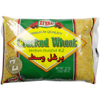 Ziyad Cracked Wheat Number 2 Medium Bulgur, Bread Filler Perfect For Bread Crumbs, Oats, Tabouli, Kibbeh, Curries! 32Oz