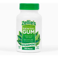Zellie's | 100% Xylitol Sugar Free Spearmint Chewing Gum | Spearmint Flavor (100 Count (Pack Of 1))