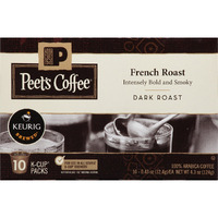 Peets Coffee French Roast K-Cup Coffee Pods For Keurig Brewers, Dark Roast,10 Count (Pack Of 6)