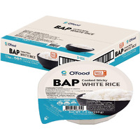 O'Food Bap Instant Rice (Pack Of 12), Korean Cooked White Rice, Microwavable, Gluten-Free Sticky Rice Bowl, Asian Rice, Pantry Staple, Microwave Safe, Perfect With Kimchi, Noodles, Soup