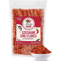 Sichuan Chili Flakes, 1Lb (16Oz) - Traditional Red Pepper Spices And Szechuan Seasoning For Thai, Korean, Mexican, And Asian Dishes, Authentic Medium Hot Flavor For Kimchi, Pizza, Tacos, Or Oils By Amazing Chiles And Spices