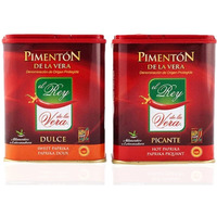 Artisan Spanish Smoked Paprika, Pimenton From La Vera Region. Hot And Sweet. Set Of 2 Tins.