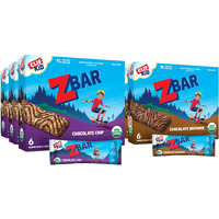 Zbar - Chocolate Chip And Chocolate Brownie - Variety Pack - Soft Baked Whole Grain Snack Bars - Usda Organic - Non-Gmo - Plant-Based - 1.27 Oz. (36 Count)