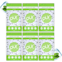 Pur Gum | Aspartame Free Chewing Gum | 100% Xylitol | Natural Coolmint Flavored Gum, 55 Pieces (Pack Of 6)