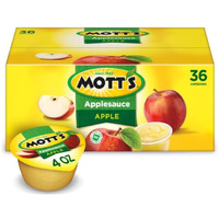 Mott's Applesauce, 4 Oz Cups, 36 Count, No Artificial Flavors, Good Source Of Vitamin C, Nutritious Option For The Whole Family