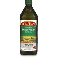 Pompeian Smooth Extra Virgin Olive Oil, First Cold Pressed, Mild And Delicate Flavor, Perfect For Sauteing & Stir-Frying, Naturally Gluten Free, Non-Allergenic, Non-Gmo, 32 Fl Oz