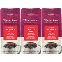 Teeccino Vanilla Nut Chicory Coffee Alternative - Ground Herbal Coffee Thats Prebiotic, Caffeine Free & Acid Free, Medium Roast, 11 Ounce (Pack Of 3)