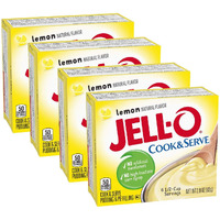Jell-O, Cook & Serve, Pudding & Pie Filling, Lemon,2.9 Ounce (Pack Of 4)