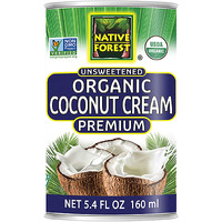 Native Forest Organic Unsweetened Premium Coconut Cream - Heavy Cream, Dairy Substitute, Dairy Free, Non-Gmo, Usda Organic - 5.4 Fl Oz (Pack Of 12)