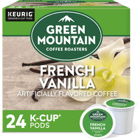 Green Mountain Coffee Roasters French Vanilla, Single-Serve Keurig K-Cup Pods, Flavored Light Roast Coffee, 24 Count