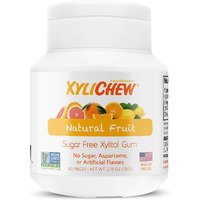 Xylichew 100% Xylitol Chewing Gum - Non Gmo, Non Aspartame, Gluten Free, And Sugar Free Gum - Natural Oral Care, Relieves Bad Breath And Dry Mouth - Fruit,60 Count (Pack Of 4), 240 Count