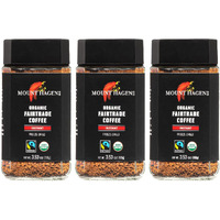 Mount Hagen 3.53Oz Organic Freeze Dried Instant Coffee - 3 Pack | Eco-Friendly Coffee Made From Organic Medium Roast Arabica Beans | Fair-Trade Coffee Instant [3 X 3.53Oz Jar]