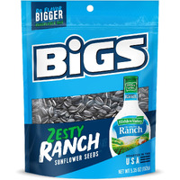 Bigs Hidden Valley Ranch Sunflower Seeds, Keto Friendly Snack, 5.35-Oz. Bag (Pack Of 12)