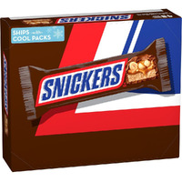 Snickers Full Size Bulk Milk Chocolate Candy Bars, 1.86 Oz Bar, 48 Ct Box