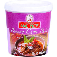 Mae Ploy Panang Curry Paste, Authentic Thai Panang Curry Paste For Thai Curries & Other Dishes, Aromatic Blend Of Herbs, Spices & Shrimp Paste, No Msg (14 Oz Tub)