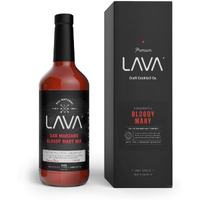 Lava Premium Bloody Mary Mix; Italian San Marzano Tomatoes, No Artificial Sweeteners, Vegan, Ready To Use, No Added Sugar, 1-Liter (33.8Oz) Glass