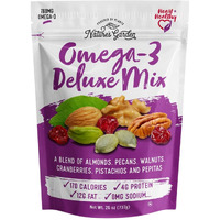 Nature's Garden Omega-3 Deluxe Mix - Power Up Omega Deluxe Trail Mix, Heart Healthy, Gluten Free, Antioxidant Rich, Cholesterol Free, Sodium Free, No Artificial Ingredients - 26 Oz Bag (Pack Of 1)