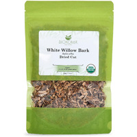 Biokoma Pure And Organic White Willow Bark Dried Cut 100G (3.55Oz) In Resealable Moisture Proof Pouch, Usda Certified Organic - Herbal Tea, No Additives, No Preservatives, No Gmo, Kosher