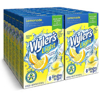 Wyler's Light Singles To Go Powder Packets, Water Drink Mix, Lemonade, 12 Boxes, 8 Servings Per Box, 96 Total Servings
