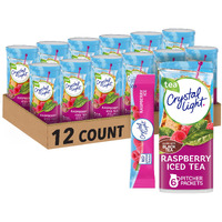 Crystal Light Sugar-Free Raspberry Iced Tea Naturally Flavored Powdered Drink Mix 72 Count Pitcher Packets 6 Count (Pack Of 12)