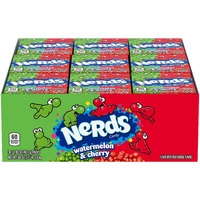 Nerds Candy, Watermelon & Wild Cherry Flavor, 1.65 Ounce Treat-Size Theater Candy Boxes (Pack Of 36)