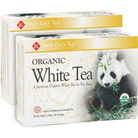 Uncle Lee's Tea Organic White Tea - Premium Tea For Everyday Wellness, Low Caffeine, Antioxidant-Rich White Tea Bags, Individually Wrapped, 100 Count (Pack Of 2)