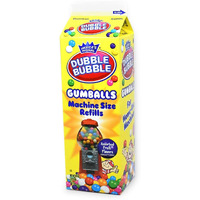 Dubble Bubble Gumball Machine Refill Carton - Bulk Bubblegum Balls - .625 Inch Assorted Gumballs For Small Mini Candy Dispenser - 20 Ounce
