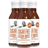 G Hughes Sugar Free, Asian Miso Dressing - Asian Salad Dressings, Asian Dressings, Gluten Free Salad Dressings, Keto Salad Dressings, Miso Salad Dressing, Sugar Free Dressings - 12 Oz. (3-Pack)