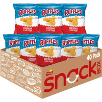 Ruffles Potato Chips, Cheddar Sour Cream, 1 Ounce (Pack Of 40)