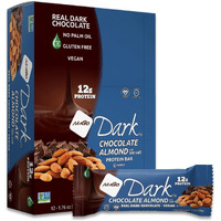 Nugo Dark Chocolate Almond With Sea Salt, 12G Vegan Protein, 200 Calorie, Gluten Free, 12 Count