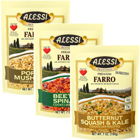 Alessi Autentico, Premium Seasoned Roman Grain Farro, Cooks Like Risotto, Heart Healthy, Easy To Prepare, 7Oz (Variety Pack, Pack Of 3)