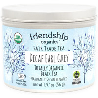 Friendship Organics Decaf Earl Grey Tea Bags, Organic And Fair Trade 20 Count